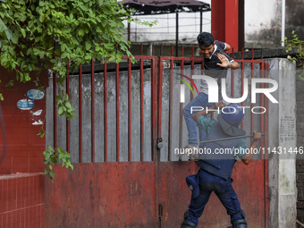 Students are clashing with police during a protest over a controversial quota system for government job applicants in Dhaka, Bangladesh, on...