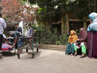 A relative of a protester is waiting for a dead body in Dhaka, Bangladesh, on July 22, 2024. (