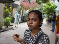 A relative of a protester is waiting for a dead body in Dhaka, Bangladesh, on July 22, 2024. (