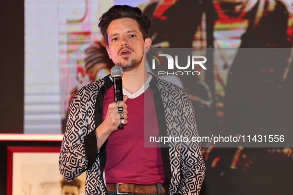 Venezuelan singer Andres Vicente Lazo Uslar, known as Lasso, is attending a press conference to promote the music video launch of 'Siempre l...