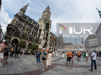 Tourists are visiting the center of Munich in Munich, Germany, on July 21, 2024. (