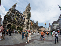 Tourists are visiting the center of Munich in Munich, Germany, on July 21, 2024. (