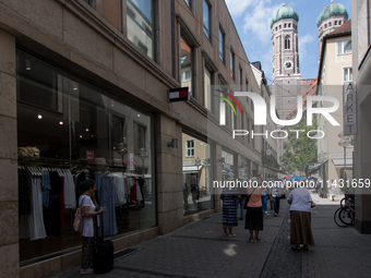 Tourists are visiting the center of Munich in Munich, Germany, on July 21, 2024. (