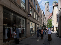 Tourists are visiting the center of Munich in Munich, Germany, on July 21, 2024. (