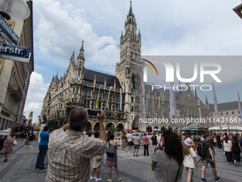 Tourists are visiting the center of Munich in Munich, Germany, on July 21, 2024. (