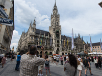 Tourists are visiting the center of Munich in Munich, Germany, on July 21, 2024. (