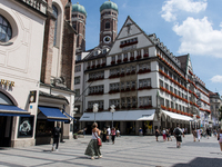 Tourists are visiting the center of Munich in Munich, Germany, on July 21, 2024. (