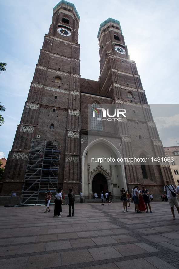 Tourists are visiting the center of Munich in Munich, Germany, on July 21, 2024. 