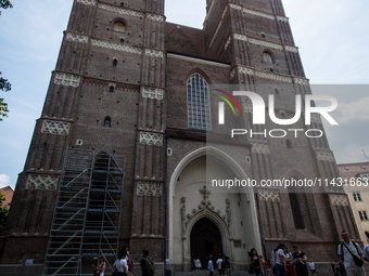 Tourists are visiting the center of Munich in Munich, Germany, on July 21, 2024. (