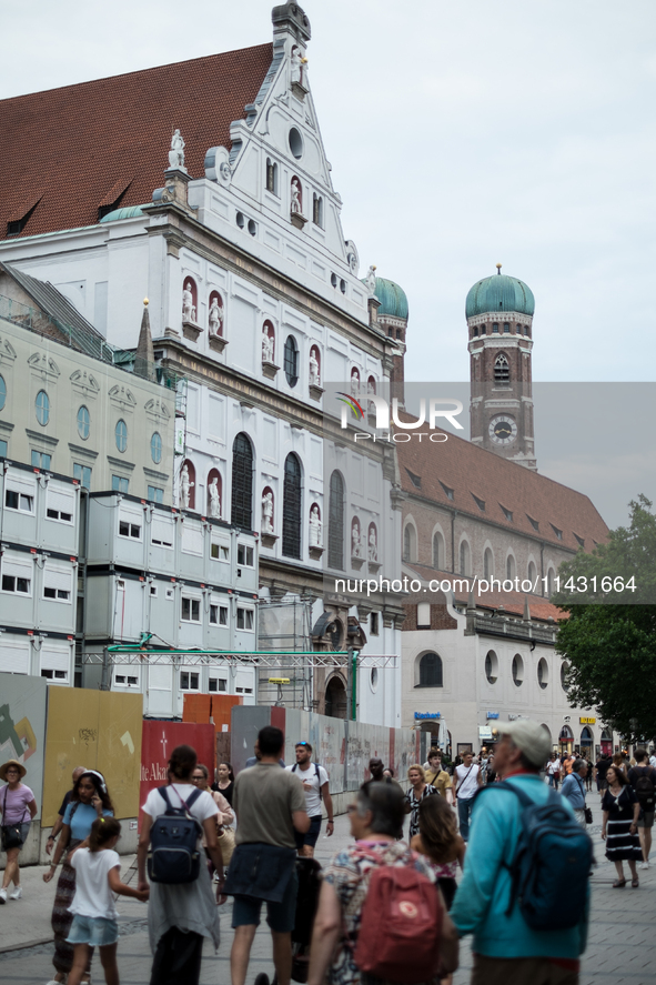 Tourists are visiting the center of Munich in Munich, Germany, on July 21, 2024. 