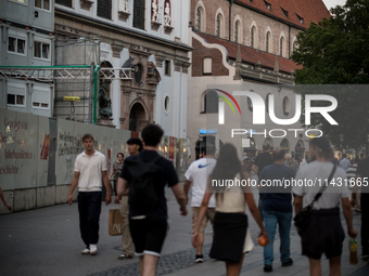 Tourists are visiting the center of Munich in Munich, Germany, on July 21, 2024. (