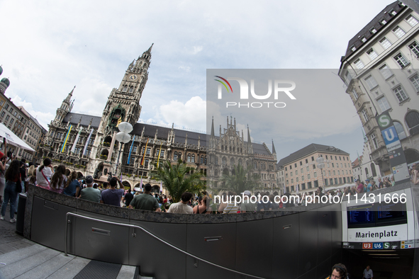 Tourists are visiting the center of Munich in Munich, Germany, on July 21, 2024. 