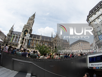 Tourists are visiting the center of Munich in Munich, Germany, on July 21, 2024. (