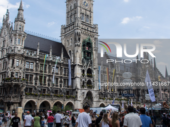 Tourists are visiting the center of Munich in Munich, Germany, on July 21, 2024. (