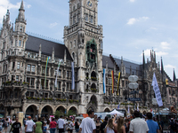 Tourists are visiting the center of Munich in Munich, Germany, on July 21, 2024. (