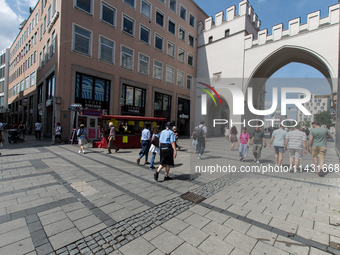 Tourists are visiting the center of Munich in Munich, Germany, on July 21, 2024. (