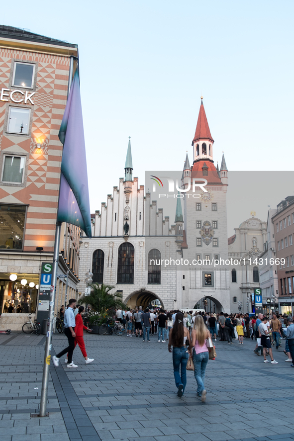 Tourists are visiting the center of Munich in Munich, Germany, on July 21, 2024. 