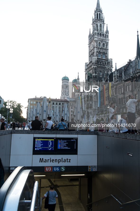 Tourists are visiting the center of Munich in Munich, Germany, on July 21, 2024. 