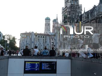 Tourists are visiting the center of Munich in Munich, Germany, on July 21, 2024. (