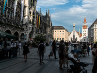 Tourists are visiting the center of Munich in Munich, Germany, on July 21, 2024. (