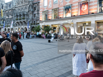 Tourists are visiting the center of Munich in Munich, Germany, on July 21, 2024. (