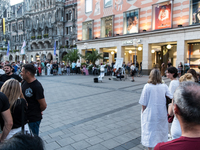 Tourists are visiting the center of Munich in Munich, Germany, on July 21, 2024. (