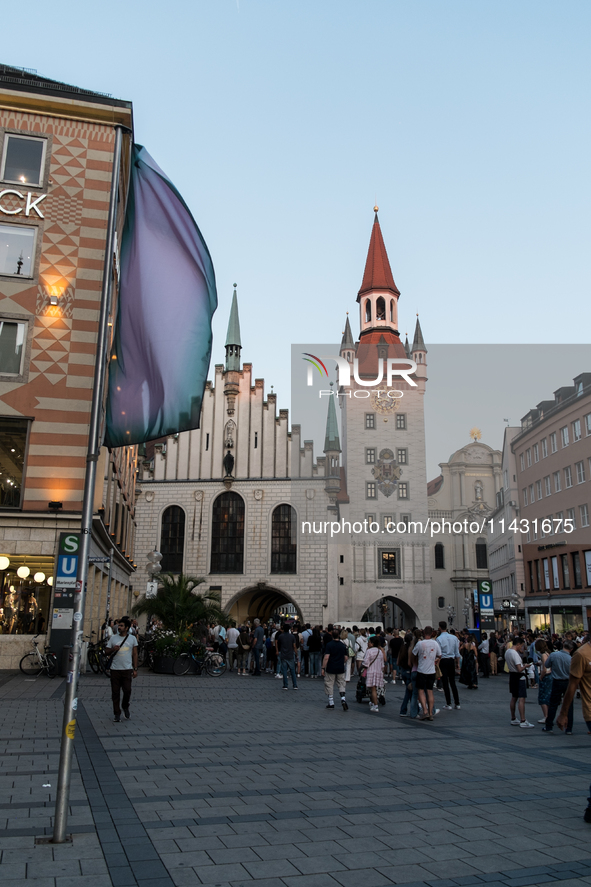 Tourists are visiting the center of Munich in Munich, Germany, on July 21, 2024. 