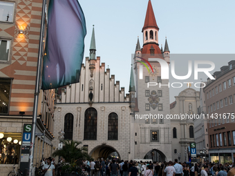 Tourists are visiting the center of Munich in Munich, Germany, on July 21, 2024. (