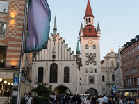 Tourists are visiting the center of Munich in Munich, Germany, on July 21, 2024. (