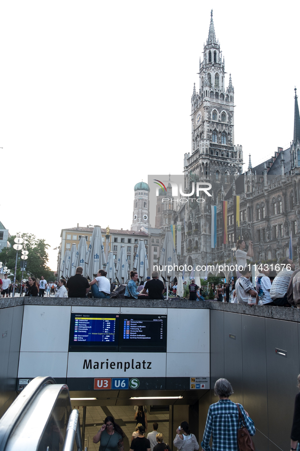 Tourists are visiting the center of Munich in Munich, Germany, on July 21, 2024. 