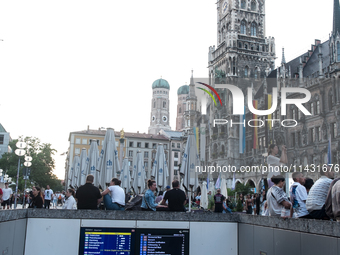 Tourists are visiting the center of Munich in Munich, Germany, on July 21, 2024. (