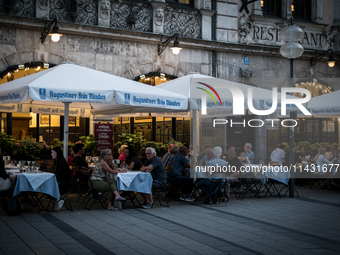 Tourists are visiting the center of Munich in Munich, Germany, on July 21, 2024. (