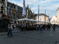 Tourists are visiting the center of Munich in Munich, Germany, on July 21, 2024. (