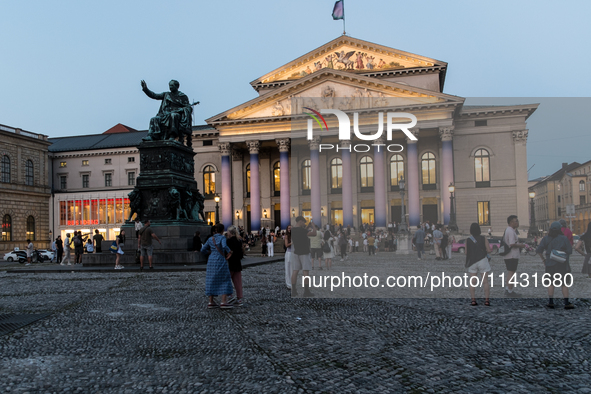 Tourists are visiting the center of Munich in Munich, Germany, on July 21, 2024. 