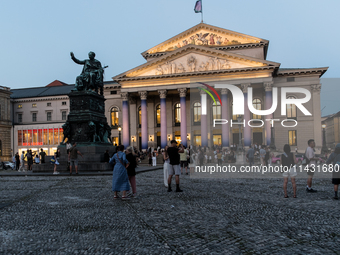 Tourists are visiting the center of Munich in Munich, Germany, on July 21, 2024. (