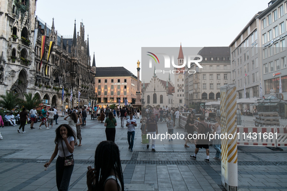 Tourists are visiting the center of Munich in Munich, Germany, on July 21, 2024. 