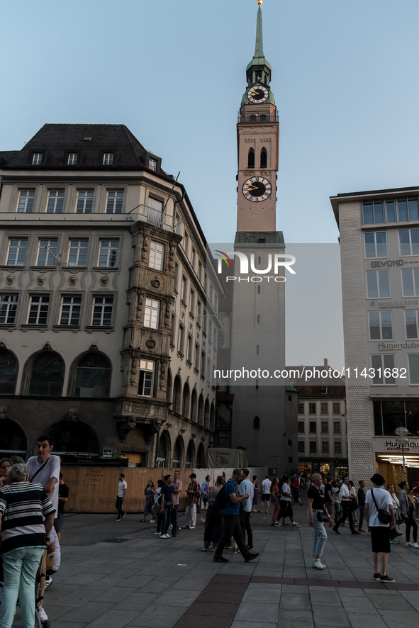 Tourists are visiting the center of Munich in Munich, Germany, on July 21, 2024. 