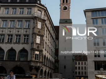 Tourists are visiting the center of Munich in Munich, Germany, on July 21, 2024. (