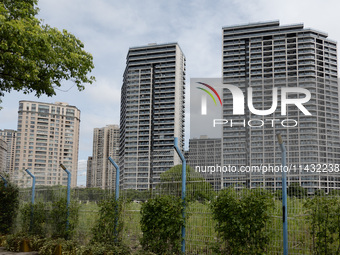 Residential buildings are being seen near the Huangpu district in Shanghai, China, on July 25, 2024. (