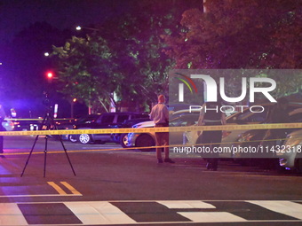 Three people are being shot, with one dead, in Washington, D.C., United States, on July 24, 2024. At approximately 9:25 p.m., Wednesday even...