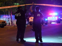 Three people are being shot, with one dead, in Washington, D.C., United States, on July 24, 2024. At approximately 9:25 p.m., Wednesday even...