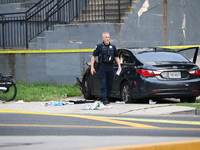 One person is suffering injuries after being shot in Washington, D.C., United States, on July 25, 2024. One person is being injured on the 1...