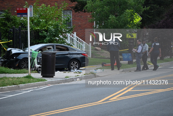 One person is suffering injuries after being shot in Washington, D.C., United States, on July 25, 2024. One person is being injured on the 1...