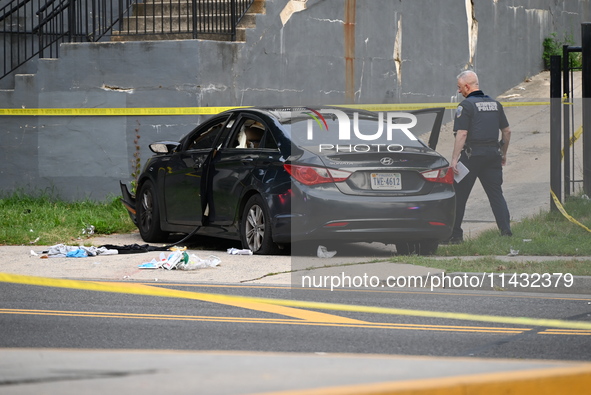 One person is suffering injuries after being shot in Washington, D.C., United States, on July 25, 2024. One person is being injured on the 1...