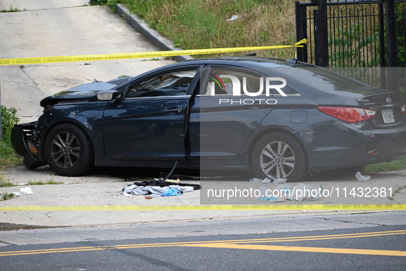 One person is suffering injuries after being shot in Washington, D.C., United States, on July 25, 2024. One person is being injured on the 1...