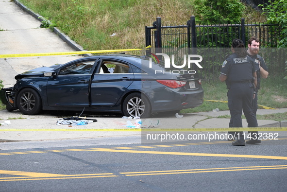 One person is suffering injuries after being shot in Washington, D.C., United States, on July 25, 2024. One person is being injured on the 1...