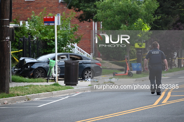 One person is suffering injuries after being shot in Washington, D.C., United States, on July 25, 2024. One person is being injured on the 1...