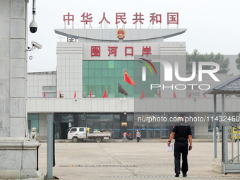 A photo is showing the Quanhe entry port in Hunchun city, Yanbian prefecture, Jilin province, China, on July 14, 2024. (