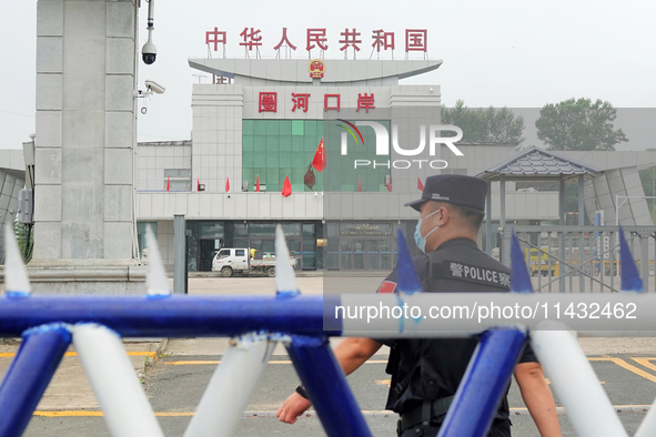 A photo is showing the Quanhe entry port in Hunchun city, Yanbian prefecture, Jilin province, China, on July 14, 2024. 