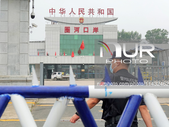 A photo is showing the Quanhe entry port in Hunchun city, Yanbian prefecture, Jilin province, China, on July 14, 2024. (